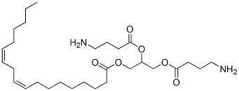 (9Z,12Z)-9,12-Octadecadienoic acid 2,3-bis(4-amino-1-oxobutoxy)propyl ester Struktur