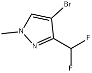 4-broMo-3-(difluoroMethyl)-1-Methyl-1H-pyrazole Struktur