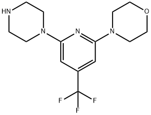 4-(6-(piperazin-1-yl)-4-(trifluoroMethyl)pyridin-2-yl)Morpholine Struktur