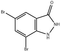 3-HYDROXY-5,7-DIBROMO 1H-INDAZOLE Struktur