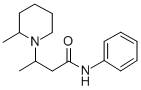 1-Piperidinepropionanilide, beta,2-dimethyl- Struktur