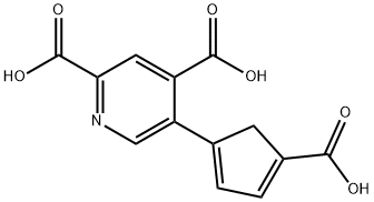 2,4-Pyridinedicarboxylic  acid,  5-(4-carboxy-1,3-cyclopentadien-1-yl)- Struktur