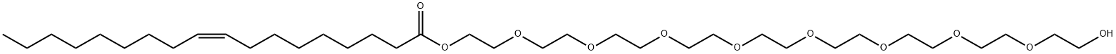 2-[2-[2-[2-[2-[2-[2-[2-(2-hydroxyethoxy)ethoxy]ethoxy]ethoxy]ethoxy]et hoxy]ethoxy]ethoxy]ethyl (Z)-octadec-9-enoate Struktur