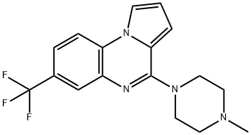 7-Trifluoromethyl-4-(4-methyl-1-piperazinyl)pyrrolo-[1,2-a]quinoxaline  maleate  salt Struktur