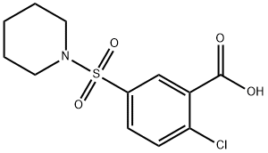 2-CHLORO-5-(PIPERIDINE-1-SULFONYL)-BENZOIC ACID Struktur