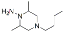 1-Piperazinamine,4-butyl-2,6-dimethyl-(9CI) Struktur