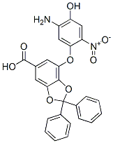 4-(5-Amino-4-hydroxy-2-nitrophenoxy)-2,2-diphenyl-1,3-benzodioxole-6-carboxylic acid Struktur