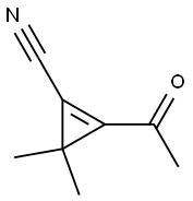 1-Cyclopropene-1-carbonitrile, 2-acetyl-3,3-dimethyl- (9CI) Struktur