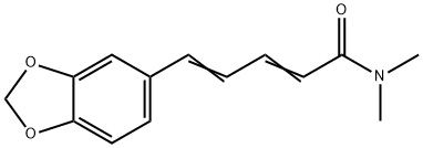 2,4-Pentadienamide, 5-(1,3-benzodioxol-5-yl)-N,N-dimethyl- Struktur