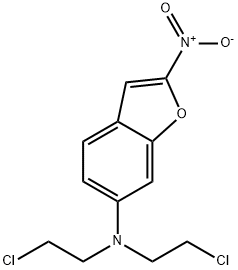 6-(BIS(2-CHLOROETHYL)AMINO)-2-NITROBENZOFURAN Struktur