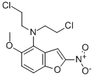 4-(BIS(2-CHLOROETHYL)AMINO)-5-METHOXY-2-NITROBENZOFURAN Struktur