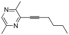 Pyrazine, 3-(1-hexynyl)-2,5-dimethyl- (9CI) Struktur