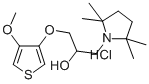 1-Pyrrolidineethanol, alpha-(((4-methoxy-3-thienyl)oxy)methyl)-2,2,5,5 -tetramethyl-, hydrochloride Struktur