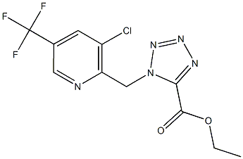 ethyl 1-{[3-chloro-5-(trifluoromethyl)-2-pyridinyl]methyl}-1H-1,2,3,4-tetraazole-5-carboxylate Struktur