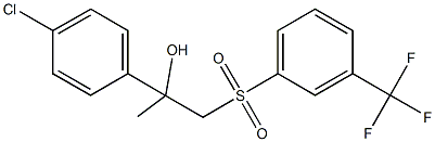 2-(4-chlorophenyl)-1-{[3-(trifluoromethyl)phenyl]sulfonyl}-2-propanol Struktur