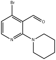 4-broMo-2-(piperidin-1-yl)pyridin-3-carbaldehyde Struktur