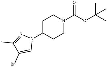 tert-Butyl 4-(4-bromo-5-methylpyrazol-1-yl)piperidine-1-carboxylate Struktur