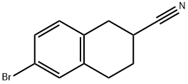 6-broMo-1,2,3,4-tetrahydronaphthalene-2-carbonitrile Struktur