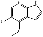 5-BroMo-4-Methoxy-1H-pyrrolo[2,3-b]pyridine Struktur