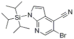 5-broMo-1-(triisopropylsilyl)-1H-pyrrolo[2,3-b]pyridine-4-carbonitrile Struktur