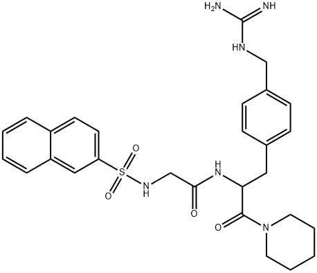 N(alpha)-(2-naphthylsulfonylglycyl)-4-guanidinomethylphenylalaninepiperidide Struktur