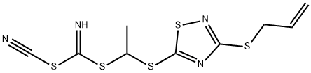 [(3-ALLYLTHIO-1,2,4-THIADIAZOL-5-YLTHIO)METHYL] METHYL CYANOCARBONIMIDODITHIOATE Struktur