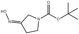 1-Pyrrolidinecarboxylicacid,3-(hydroxyimino)-,1,1-dimethylethylester,(Z)-(9CI) Struktur