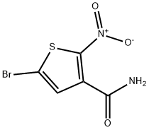 5-broMo-2-nitro-thiophen-3-carboxaMide Struktur