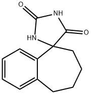 6,7,8,9-TETRAHYDRO-2''H,5''H-SPIRO[BENZO[7]ANNULENE-5,4''-IMIDAZOLIDINE]-2'',5''-DIONE Struktur