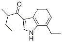 1-Butanone, 1-(7-ethyl-1H-indol-3-yl)-2-Methyl- Struktur