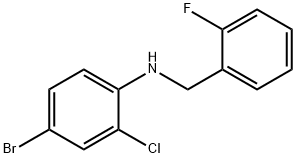 4-BroMo-2-chloro-N-(2-fluorobenzyl)aniline, 97% Struktur