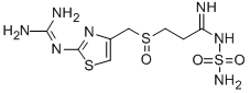 3-[2-(DIAMINOMETHYLENEAMINO)-1,3-THIAZOL-4-YLMETHYLSULPHINYL]-N-SULPHAMOYLPROPANAMIDE Struktur