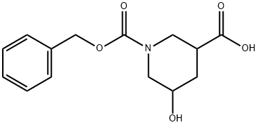 1-Cbz-5-Hydroxypiperidine-3-carboxylic Acid Struktur