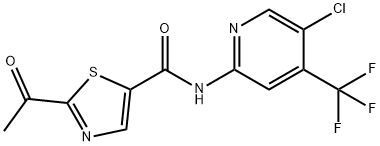 5-ThiazolecarboxaMide, 2-acetyl-N-[5-chloro-4-(trifluoroMethyl)-2-pyridinyl]- Struktur