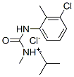 (3-chloro-2-methyl-phenyl)carbamoylmethyl-(2-methylpropyl)azanium chlo ride Struktur