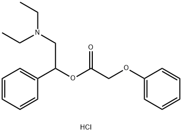 ACETIC ACID, PHENOXY-, alpha-((DIETHYLAMINO)METHYL)BENZYL ESTER, HYDRO CHLORIDE Struktur