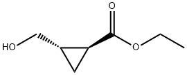 Cyclopropanecarboxylic acid, 2-(hydroxymethyl)-, ethyl ester, (1S-trans)- (9CI) Struktur