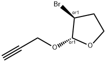 trans-3-Bromot-2-(2-propynyloxy)-etrahydrofuran Struktur