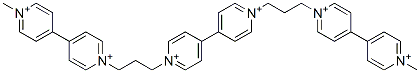 1,1'-bis(3-(1'-methyl-(4,4'-bipyridinium)-1-yl)-propyl)-4,4'-bipyridinium Struktur