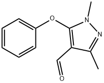 1,3-Dimethyl-5-phenoxy-1H-pyrazole-4-carboxaldehyde Struktur