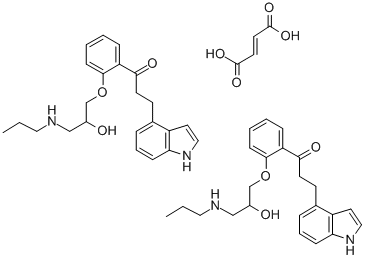 1-Propanone, 1-(2-(2-hydroxy-3-(propylamino)propoxy)phenyl)-3-(1H-indo l-4-yl)-, (E)-2-butenedioate (2:1) (salt) Struktur