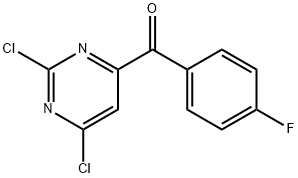 (2,6-DICHLOROPYRIMIDIN-4-YL)-(4-FLUOROPHENYL)METHANONE Struktur