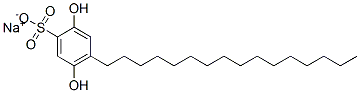 2,5-Dihydroxy-4-hexadecylbenzenesulfonic acid sodium salt Struktur