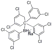 Borate(1-), tetrakis(3,5-dichlorophenyl)-, sodiuM(1:1) Struktur