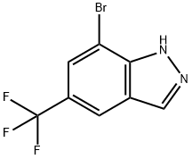 1H-Indazole,7-broMo-5-(trifluoroMethyl)- Struktur