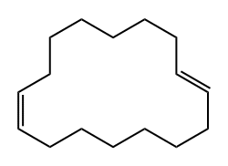 TRANS CIS-1 9-CYCLOHEXADECADIENE Struktur