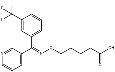 5-[[pyridin-3-yl-[3-(trifluoromethyl)phenyl]methylidene]amino]oxypenta noic acid Struktur