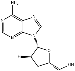 2'-fluoro-2',3'-dideoxyadenosine Struktur