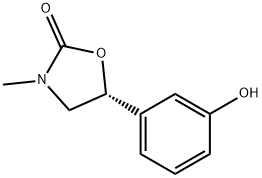 (R)-5-(3-Hydroxyphenyl)-3-methyl-2-oxazolidinone Struktur