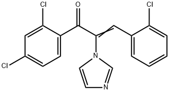 2-Propen-1-one,  3-(2-chlorophenyl)-1-(2,4-dichlorophenyl)-2-(1H-imidazol-1-yl)- Struktur